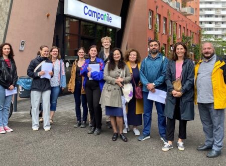 The Urban Studies working group and the Yerevan research team in front of Biotope City. ©Yvonne Franz